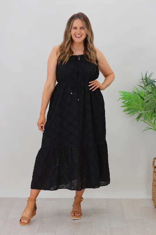 Natural Bay Kiana Dress Black Wedding guest unclassified dresses
