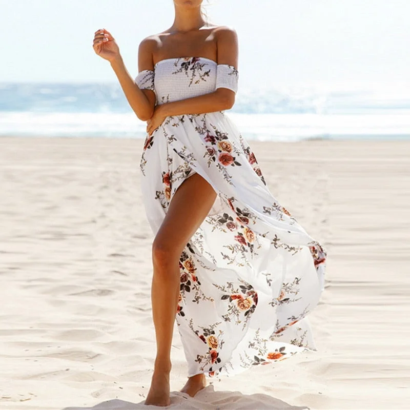 Off shoulder summer beach dresses Cocktail unclassified dresses