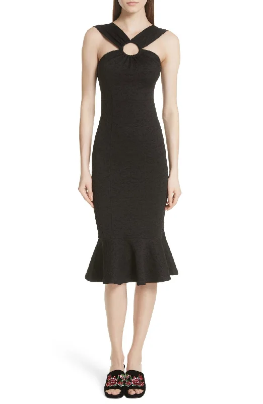 OPENING CEREMONY Women's Floral Jacquard Ring Dress, Black, X-Small Best floral dresses for hourglass body shape OPENING CEREMONY Women's Floral Jacquard Ring Dress, Black, X-Small Best floral dresses for hourglass body shape