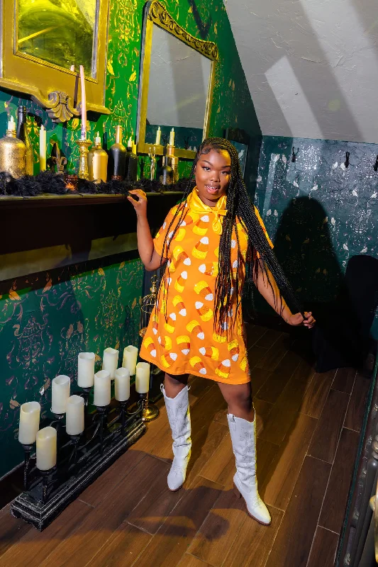 Orange Candy Corn Tee Dress Office unclassified dresses