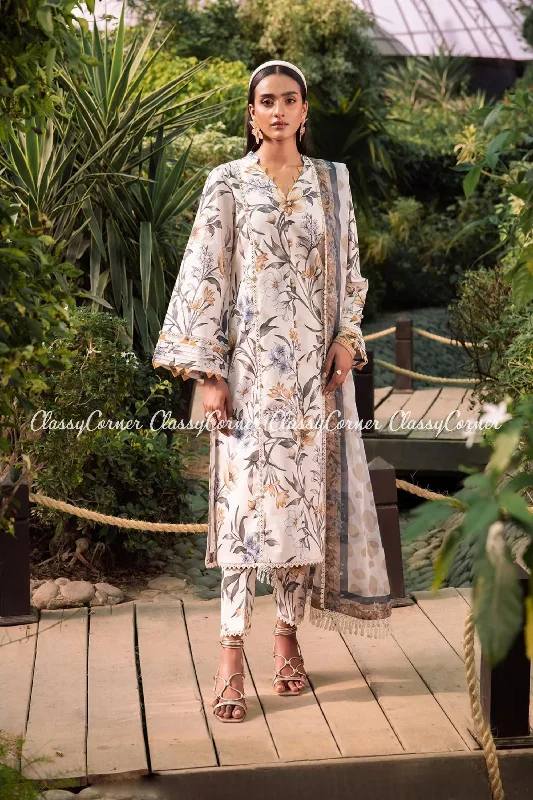 Pakistani Digital Printed Lawn 3PC Suit Urban Outfitters floral dresses