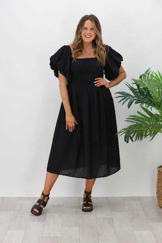 Pink Diamond Alice Dress Black Spring unclassified dresses
