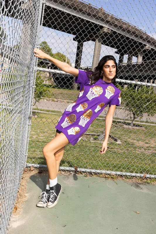 Purple Basketball Hoop Tee Dress Trendy new unclassified dresses