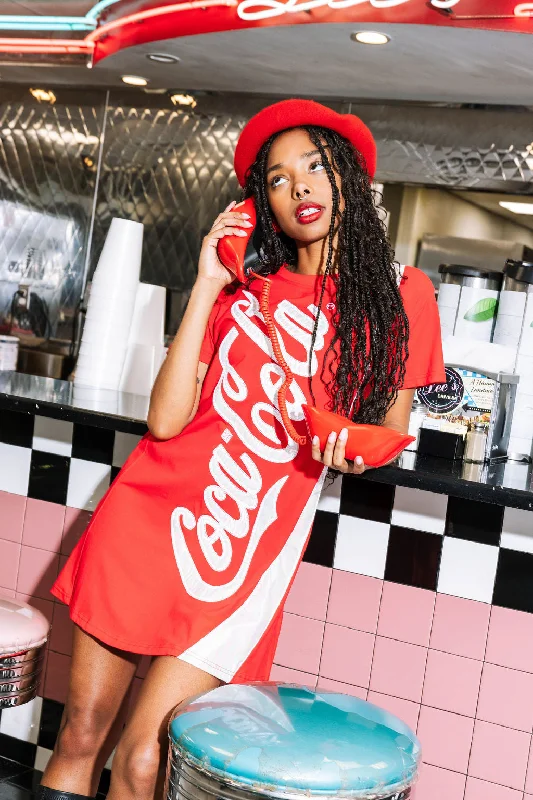 Red Coca-Cola® Tee Dress Cocktail unclassified dresses