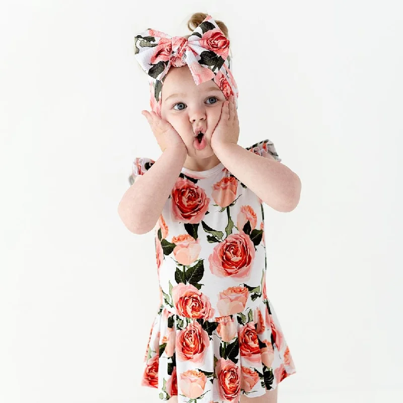 Rosy Cheeks Ruffle Dress - Cap Sleeves Trendy new unclassified dresses