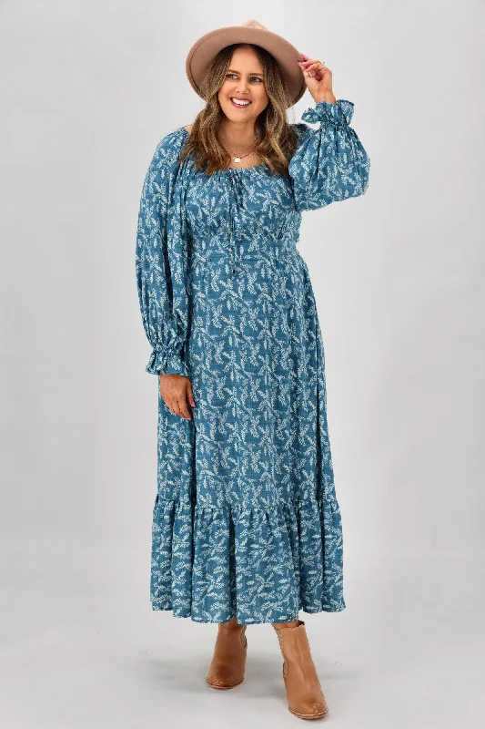 Salty Bright Sara Feather Dress Blue Cocktail unclassified dresses