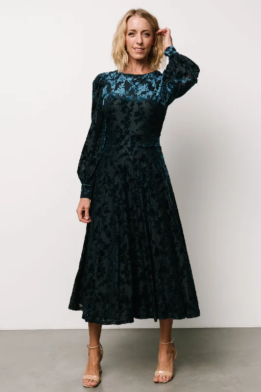 Savi Tie Back Dress | Deep Teal Denim unclassified dresses