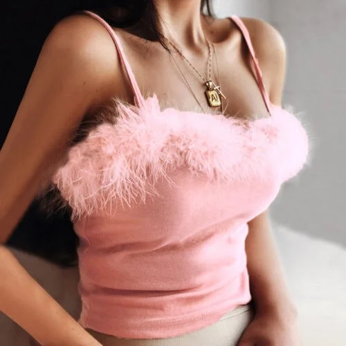 Sexy Pink Off Shoulder Crop Tops Festival unclassified dresses