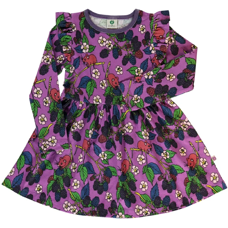 Småfolk Dusty Lavender Dress with Blackberries Floral unclassified dresses