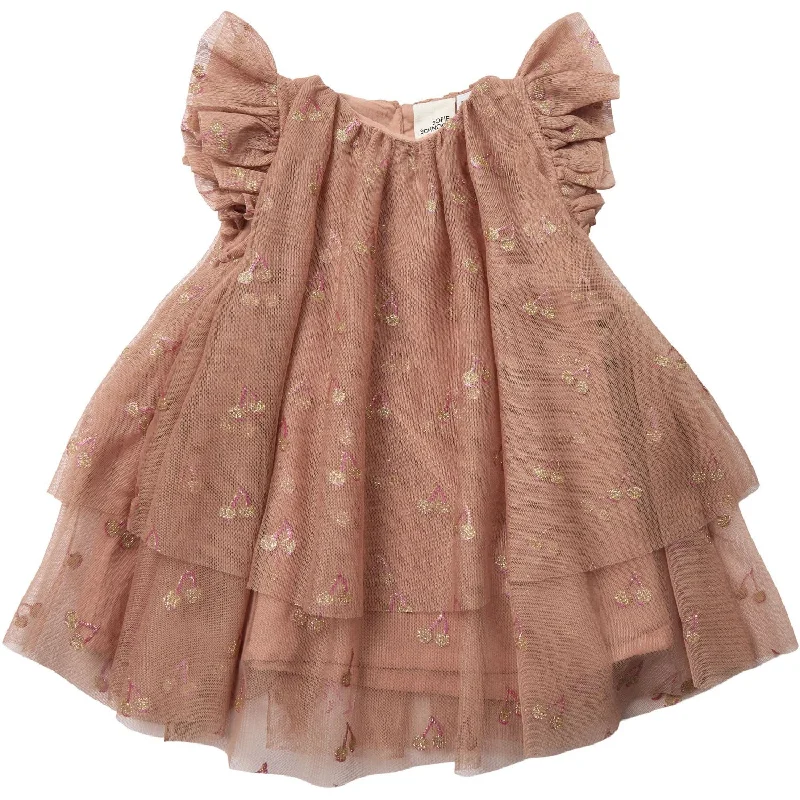 Sofie Schnoor Rosy Brown Dress Metallic unclassified dresses