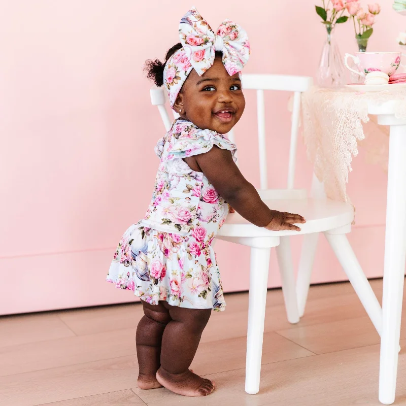 Tea-rific Ruffle Dress - Cap Sleeves Open-back unclassified dresses