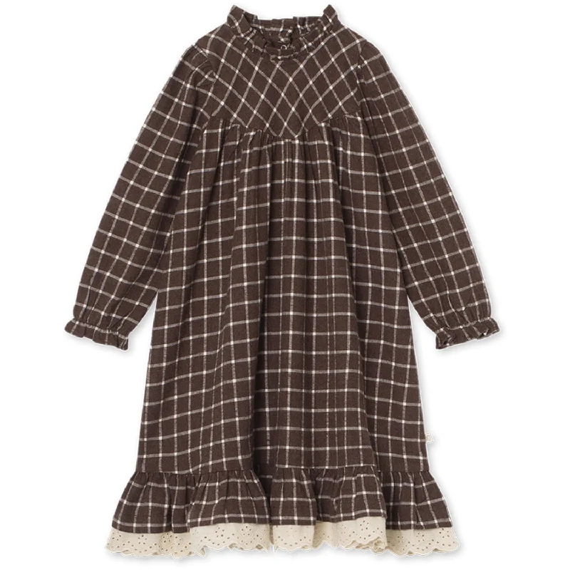 That's Mine Dark Brown Melange Haya Dress Luxury unclassified dresses