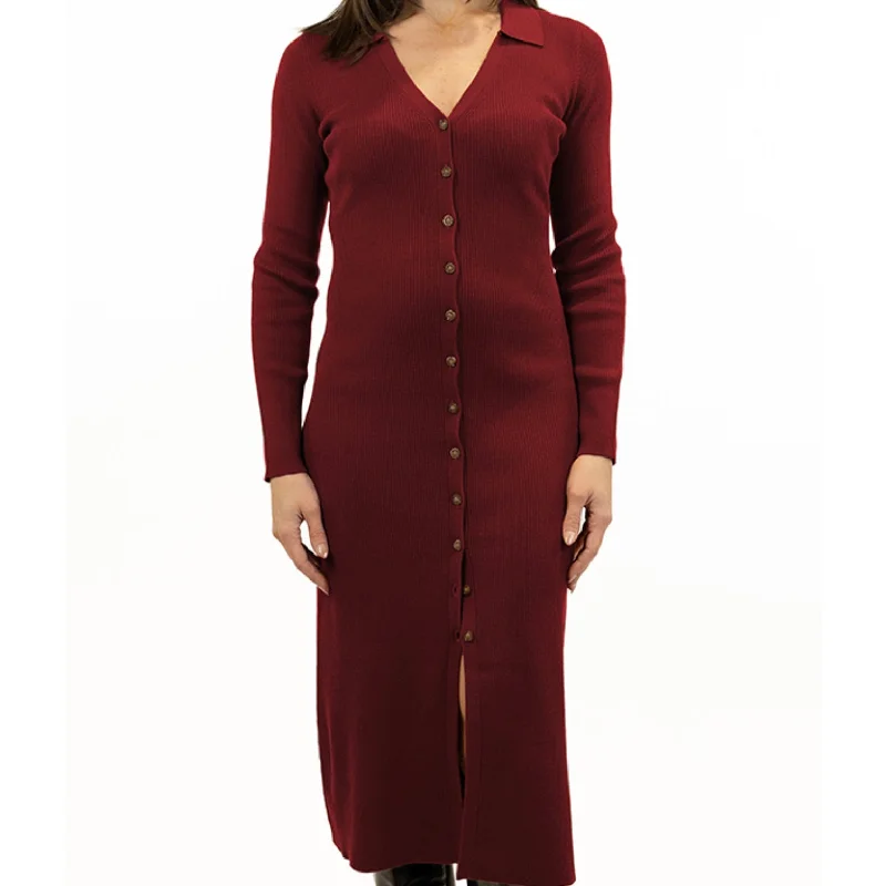 The Normal Brand wine Alyx button dress Dark color unclassified dresses