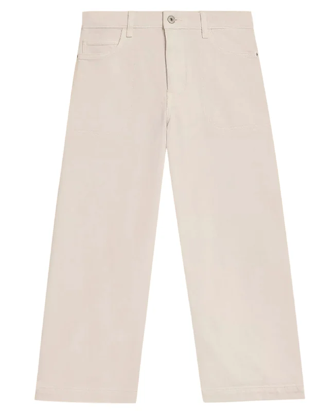 Tia Wide Leg Crop Jean - Natural White Anniversary unclassified dresses