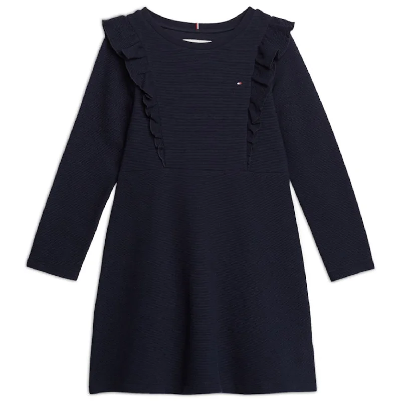 Tommy Hilfiger Desert Sky Ruffle Fit & Flare Dress Ls Long unclassified dresses