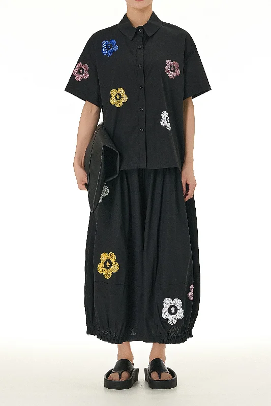 Twinkling Black Oversized Coord Set High-end unclassified dresses