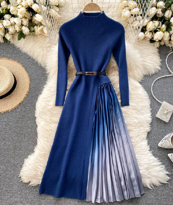 Uniquely designed knitted stitching dress  199 Tulle unclassified dresses