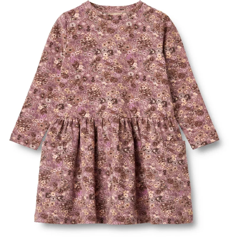 Wheat Lavender Flowers Jersey Dress Bessie Velvet unclassified dresses