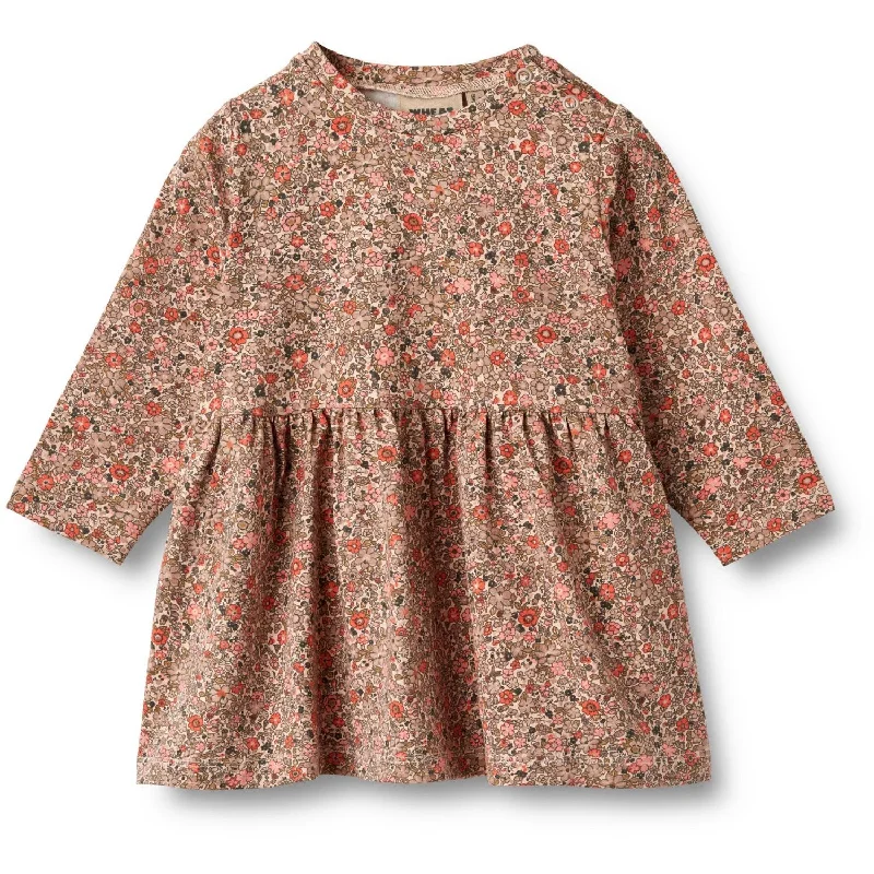Wheat Rose Flower Meadow Jersey Dress Sessa Best-selling unclassified dresses