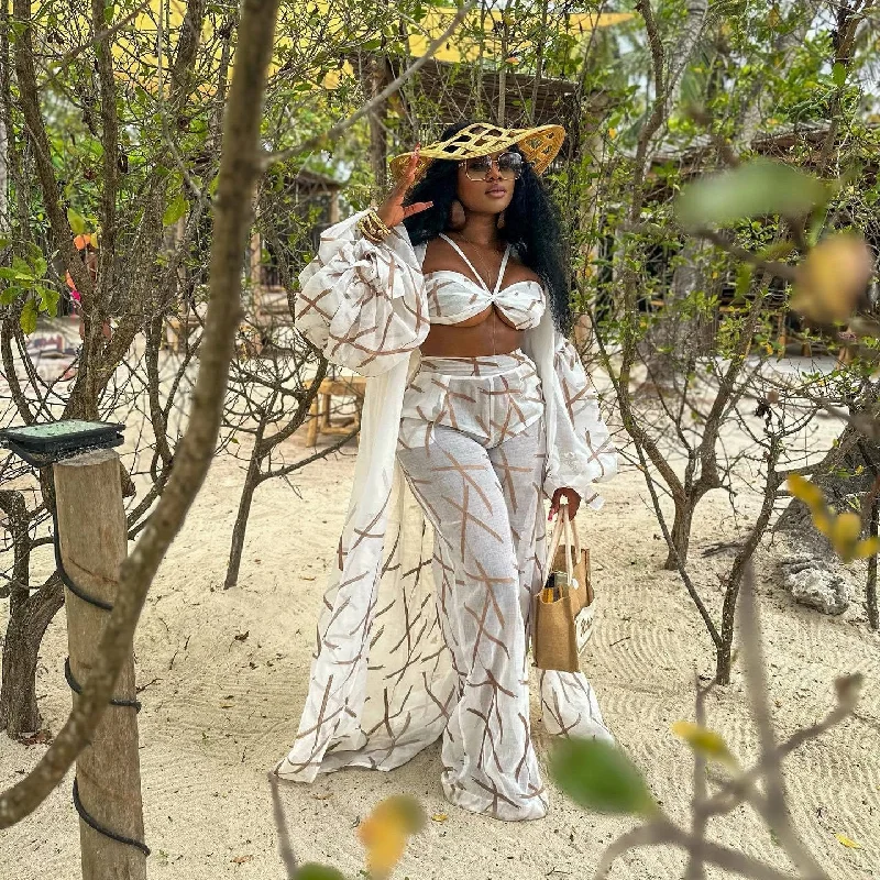 Women's Beach Style Ladies Three-piece Set Unique unclassified dresses