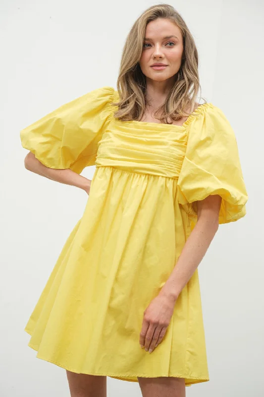 Yellow Bow Dress Party unclassified dresses