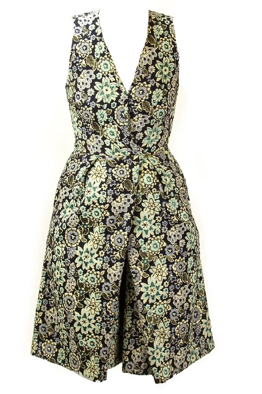 Zac Posen Women's Floral Dress Romper 10 Aqua Multi Zara floral dresses