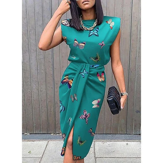 ZARIN - Two Piece Set High Waist Elegant Office Clothes Outfits Ruffled unclassified dresses