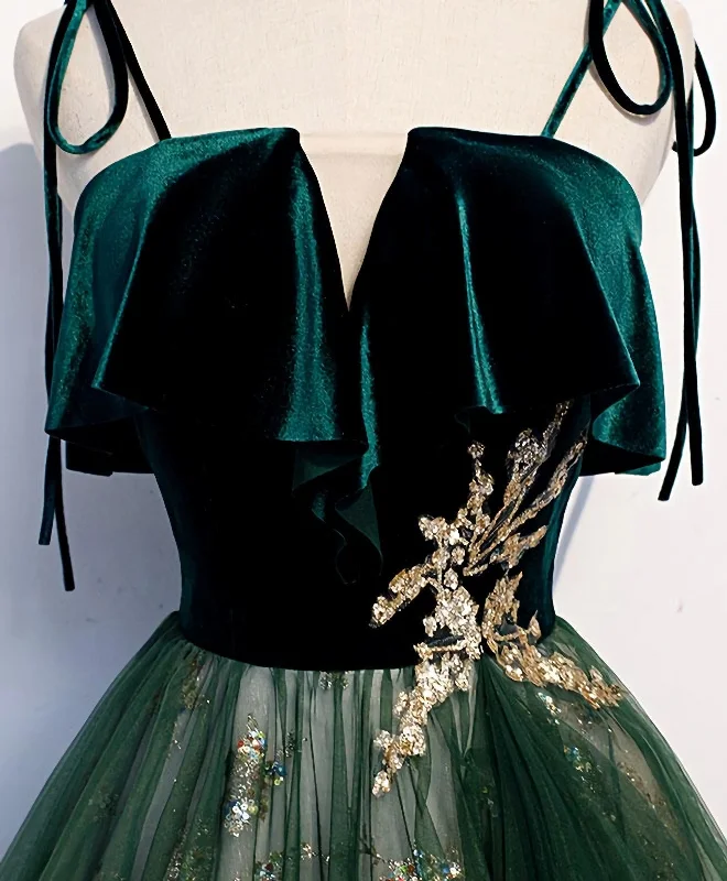 Green Tulle Lace Long Prom Dress, Green Tulle Lace Formal Dress, 1 Tulle Skirt Dress Green Tulle Lace Long Prom Dress, Green Tulle Lace Formal Dress, 1 Tulle Skirt Dress