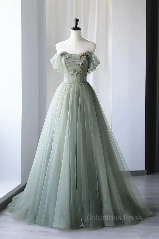 Off the Shoulder Green Tulle Long Corset Prom Dresses, Green Tulle Off Shoulder Corset Formal Evening Dresses outfit Tulle Dress Layers Off the Shoulder Green Tulle Long Corset Prom Dresses, Green Tulle Off Shoulder Corset Formal Evening Dresses outfit Tulle Dress Layers