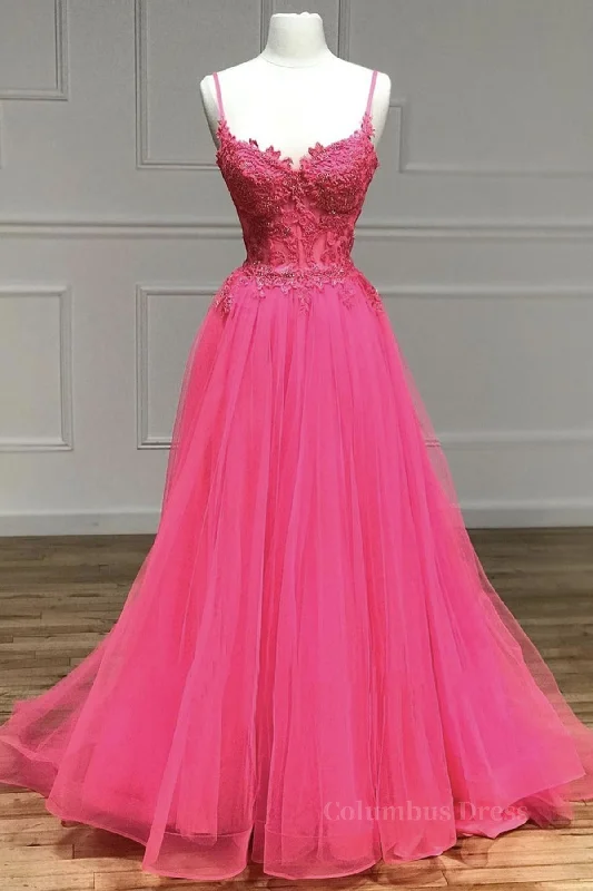 V Neck Beaded Hot Pink Lace Tulle Long Corset Prom Dresses, Hot Pink Lace Corset Formal Dresses, Hot Pink Evening Dresses outfit Tulle Dress Party V Neck Beaded Hot Pink Lace Tulle Long Corset Prom Dresses, Hot Pink Lace Corset Formal Dresses, Hot Pink Evening Dresses outfit Tulle Dress Party