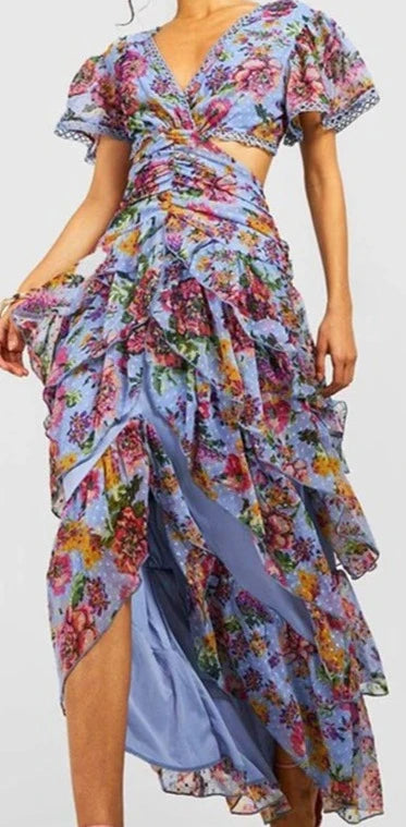 Patchwork Lace Up Dresses Lace Dress Formal