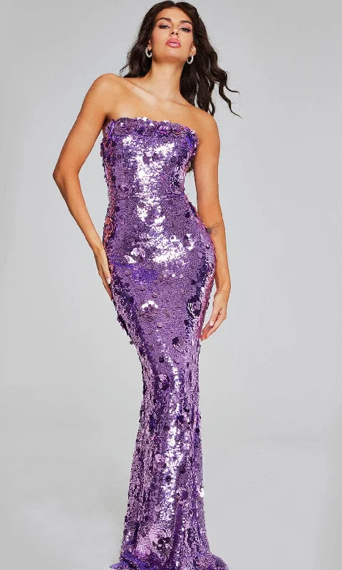 Jovani 42154 - Sequin Sheath Evening Gown Black Sequin Gown