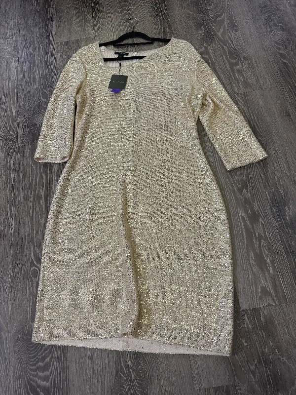 St. John Sequin 3/4 Sleeve Dress - Size 14 Elegant Sequin Gown