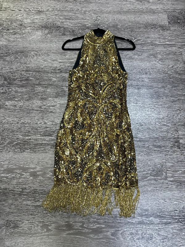 Vintage Black Tie Sequin Dress - Size 8 Shimmer Sequin Dress
