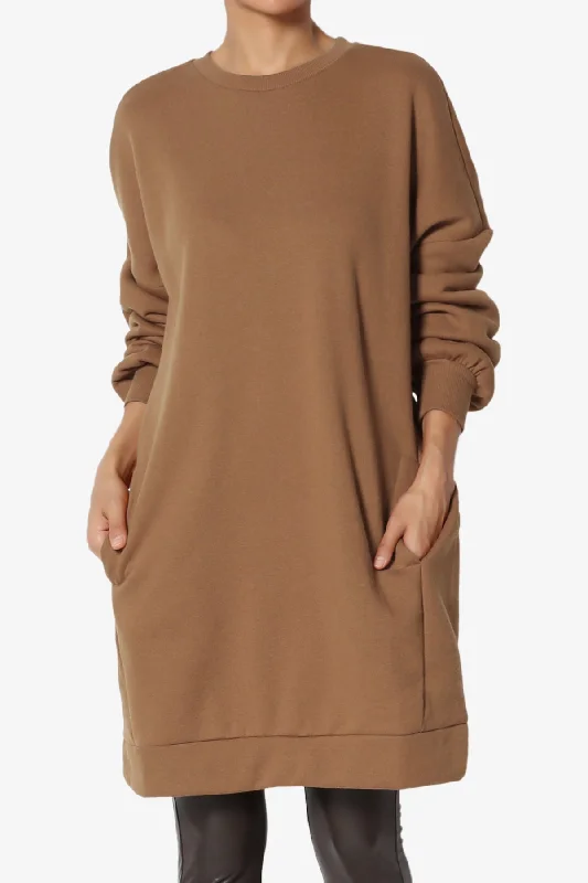 Accie Crew Neck Tunic Sweatshirt MORE COLORS Boho Shirt Dress