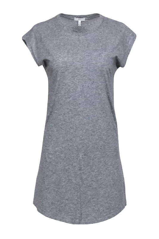 Joie - Grey Cap Sleeve Cotton T-Shirt Dress Sz XXS Relaxed Fit Shirt