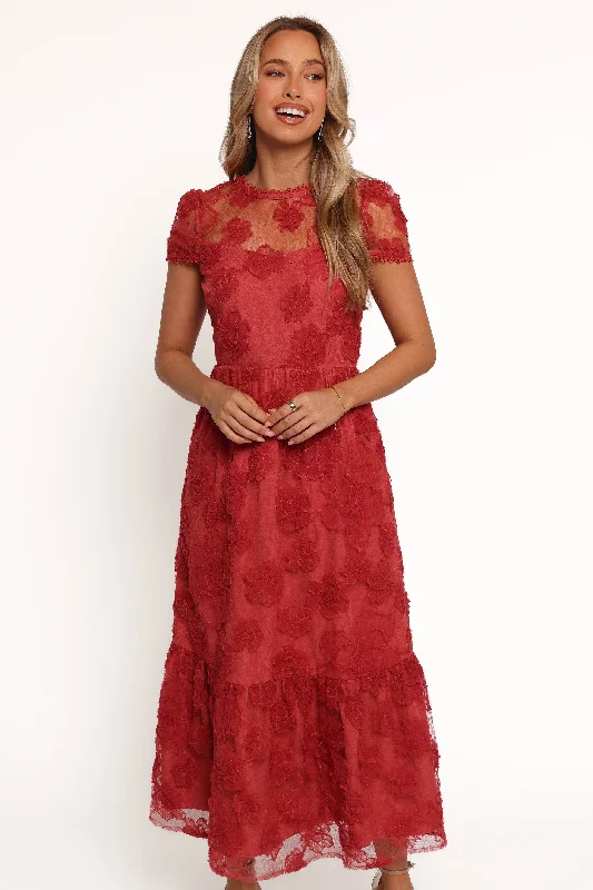 Abbey Midi Dress - Wine Fashion Midi Skirt