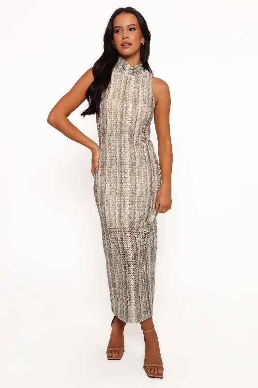 Gabie Midi Dress - Olive Midi Skirt Trendy