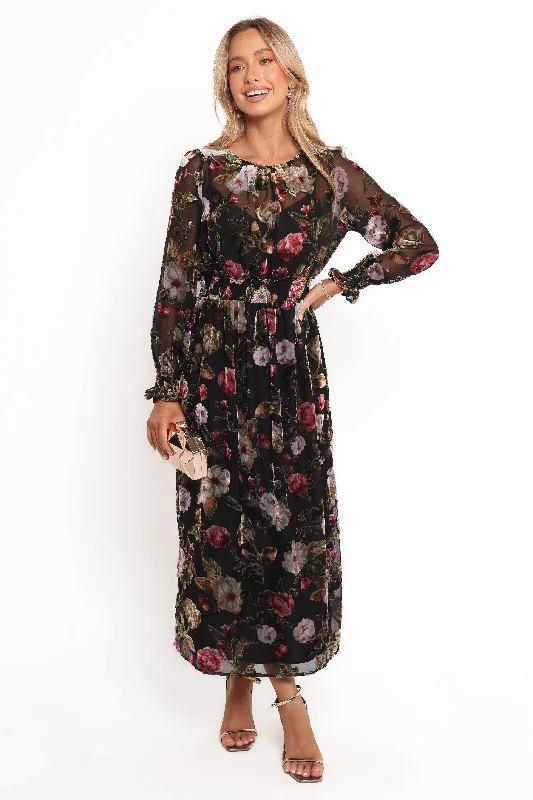 Tracy Midi Dress - Multi Elegant A-line Skirt
